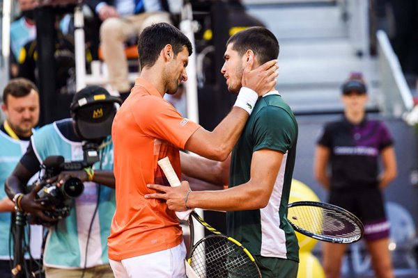Novak Djokovic congratulates Carlos Alcaraz Madrid Open 2022