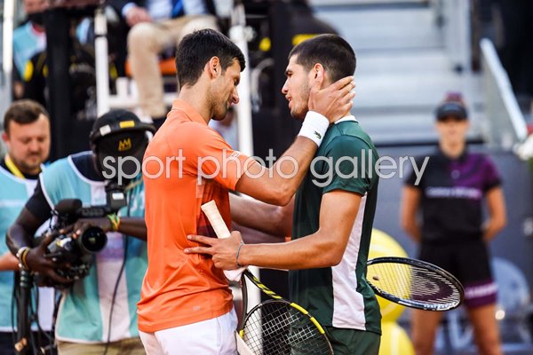 Novak Djokovic congratulates Carlos Alcaraz Madrid Open 2022