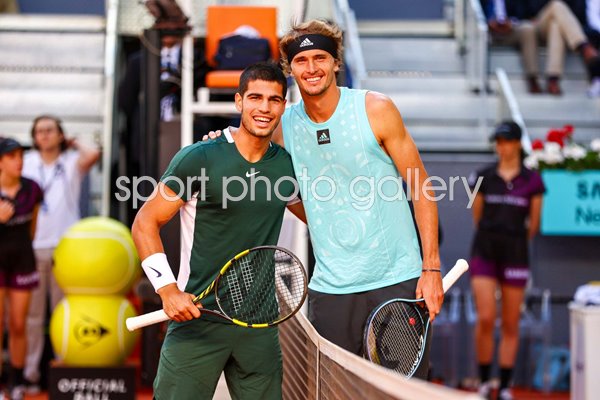 Carlos Alcaraz Spain & Alexander Zverev Germany Madrid Open Final 2022
