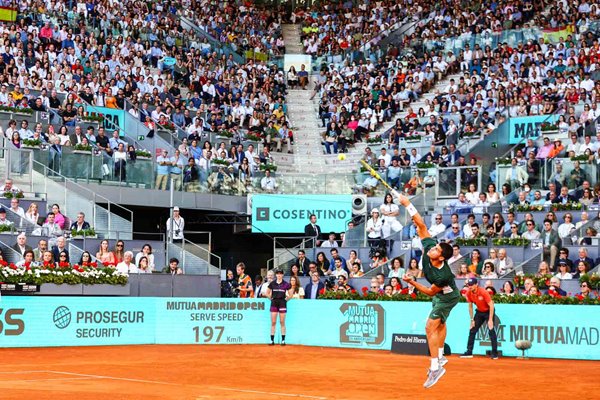 Carlos Alcaraz Spain serves Madrid Open win 2022