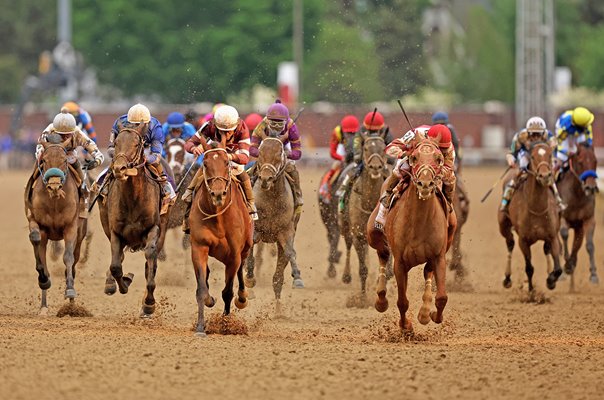 Rich Strike ridden by Sonny Leon win 148th Kentucky Derby 2022