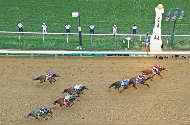 Rich Strike ridden by jockey Sonny Leon win 148th Kentucky Derby 2022