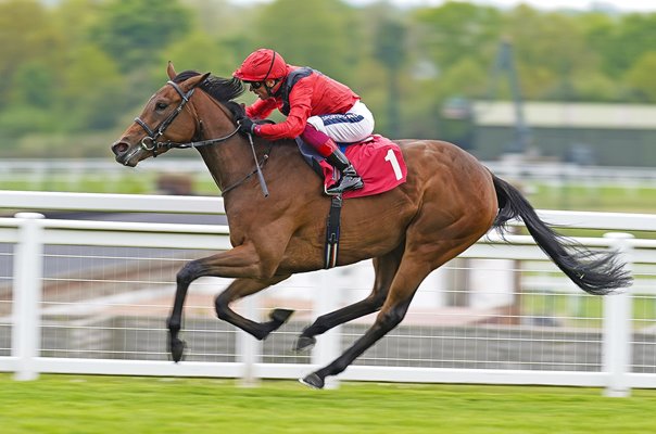 Frankie Dettori winning jockey on Emily Upjohn Musidora Stakes York 2022