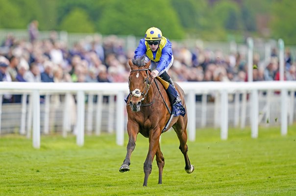 Richard Kingscote wining jockey on Desert Crown Dante Stakes York 2022