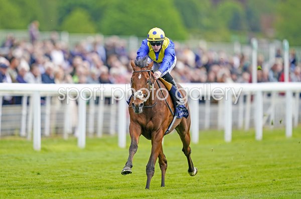 Richard Kingscote wining jockey on Desert Crown Dante Stakes York 2022