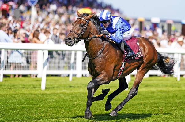 Jim Crowley riding Baaeed win Lockinge Stakes Newbury 2022