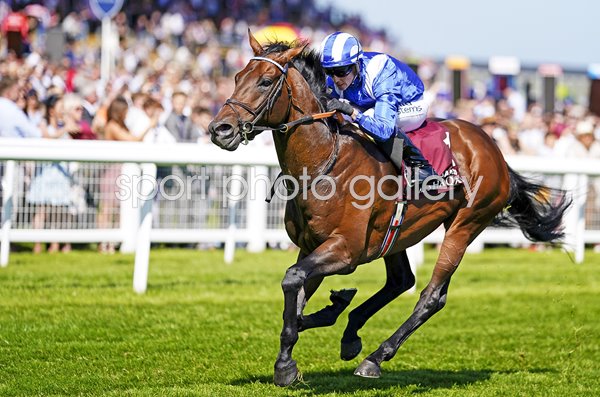 Jim Crowley riding Baaeed win Lockinge Stakes Newbury 2022