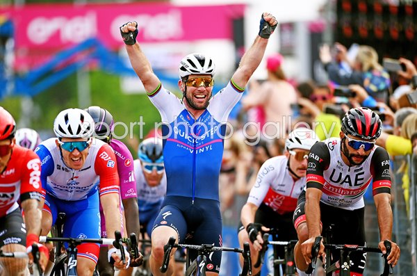 Mark Cavendish Great Britain celebrates Stage 3 Giro d'Italia 2022 