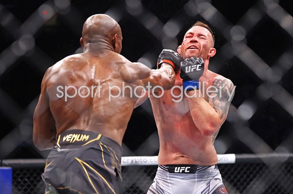 Kamaru Usman punches Colby Covington UFC 268 New York 2021