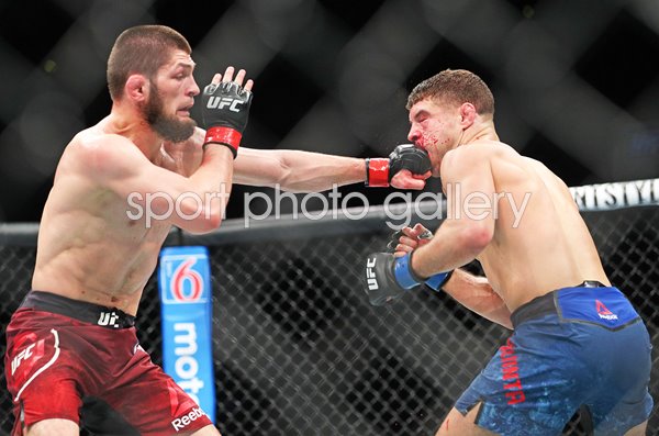 Khabib Nurmagomedov punches Al Iaquinta UFC 223 New York 2018
