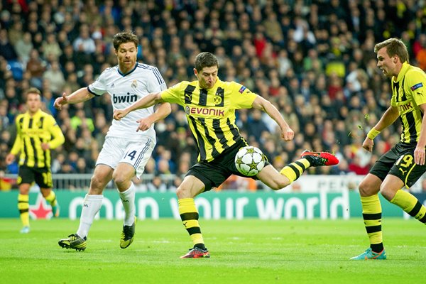 Robert Lewandowski Borussia Dortmund v Real Madrid