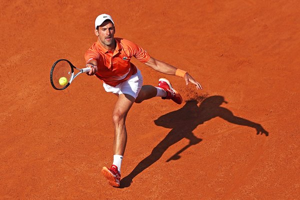 Novak Djokovic Serbia running forehand Rome International 2022