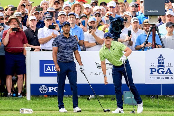 Rory McIlroy & Tiger Woods Round 1 USPGA Southern Hills CC 2022