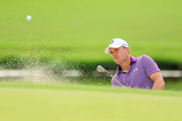 Jordan Spieth USA bunker shot USPGA Southern Hills CC 2022