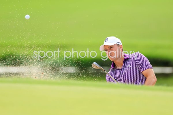 Jordan Spieth USA bunker shot USPGA Southern Hills CC 2022