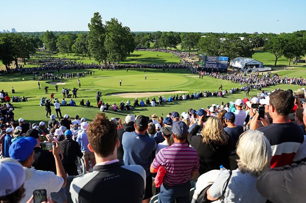 Justin Thomas USA 18th Green Play-off USPGA Southern Hills 2022