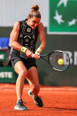 Maria Sakkari Greece backhand French Open Paris 2022