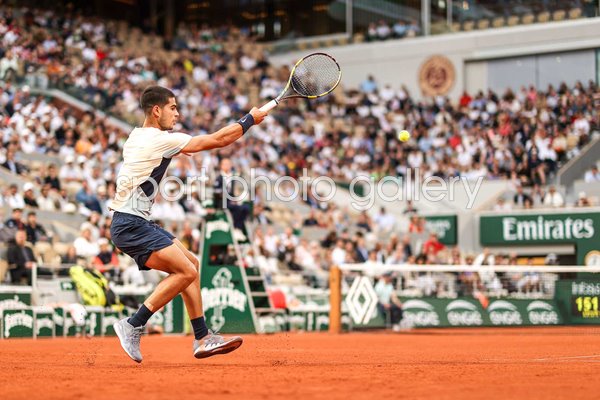 Carlos Alcaraz Spain forehand French Open Paris 2022
