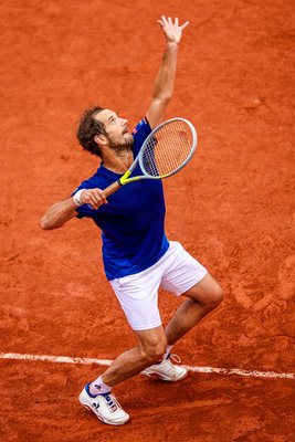 Richard Gasquet France serves French Open Paris 2022