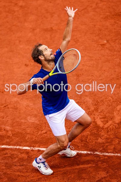 Richard Gasquet France serves French Open Paris 2022