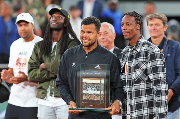 Jo-Wilfried Tsonga farewell with Gael Monfils French Open 2022