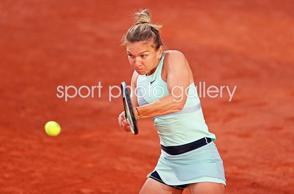 Simona Halep Romania backhand French Open Paris 2022