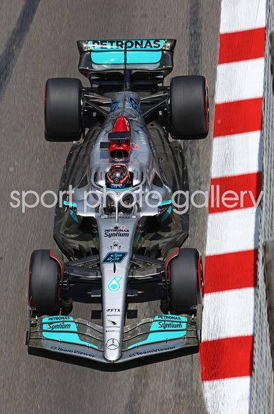 George Russell Great Britain & Mercedes Aerial View Monaco 2022