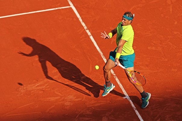 Rafael Nadal Spain forehand French Open Paris 2022