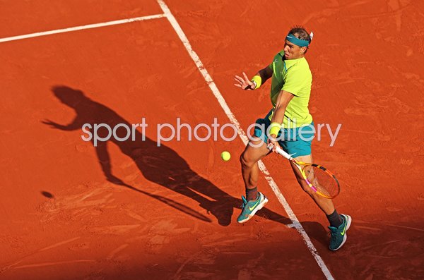 Rafael Nadal Spain forehand French Open Paris 2022