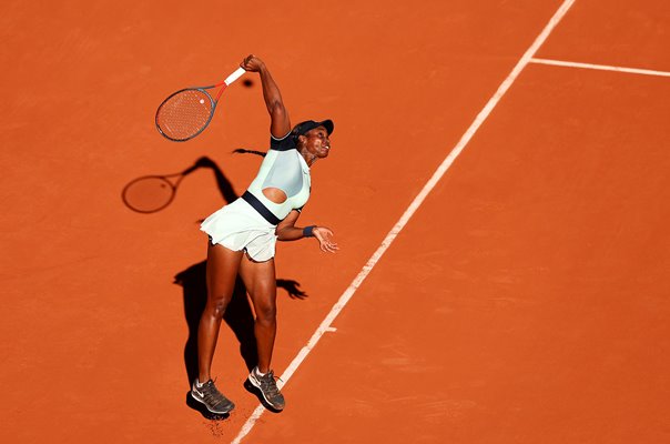 Sloane Stephens United States serves French Open Paris 2022