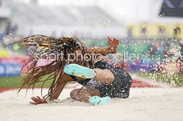 Tara Davis USA Long Jump landing Prefontaine Classic Oregon 2022