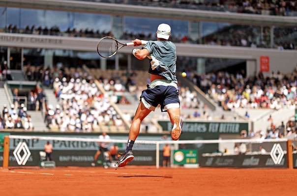 Holger Rune Denmark forehand power French Open Paris 2022