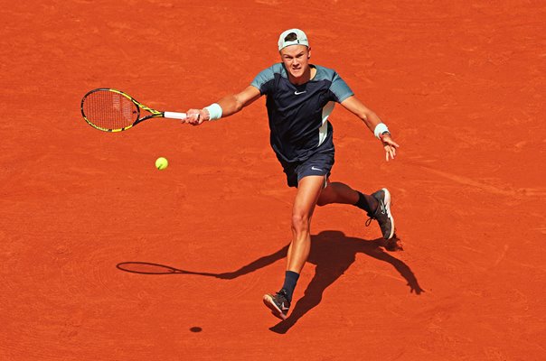 Holger Rune Denmark v Stefanos Tsitsipas French Open 2022