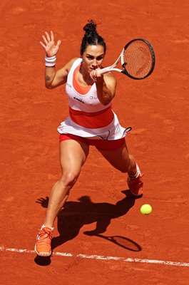 Martina Trevisan Italy plays a forehand French Open 2022