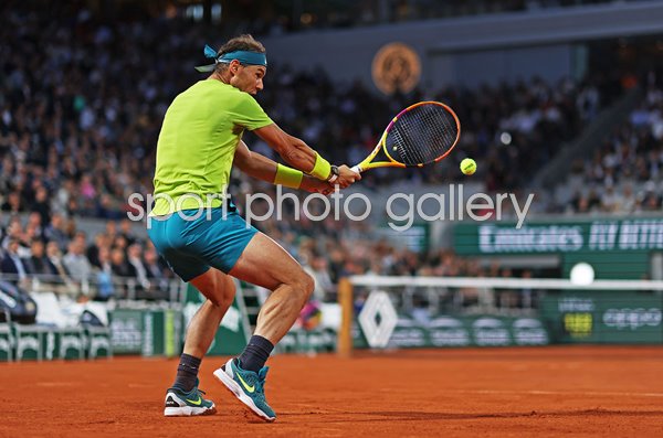 Rafael Nadal Spain backhand power French Open Paris 2022