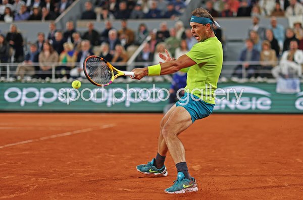 Rafael Nadal Spain baseline forehand French Open Paris 2022
