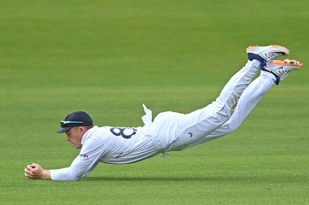 Ollie Pope England diving catch v New Zealand Lord's Test Match 2022