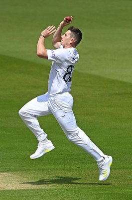 Matthew Potts England bowls v New Zealand Lord's Test Match 2022