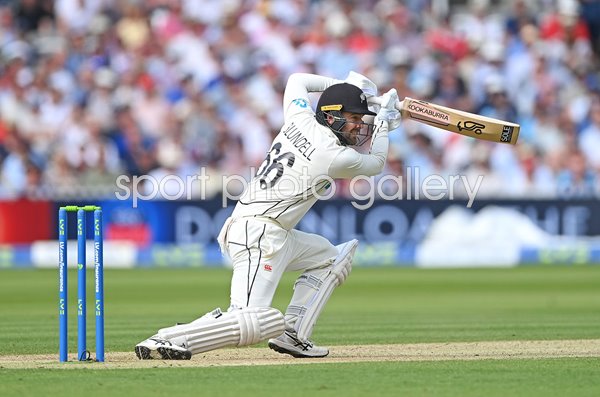 Tom Blundell New Zealand drives v England Lord's 2022