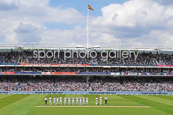 Shane Warne Tribute England v New Zealand Lord's Test 2022