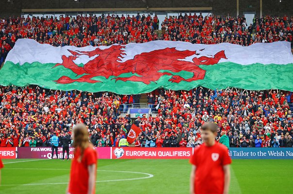 Wales fans v Ukraine World Cup Qualifier Cardiff 2022