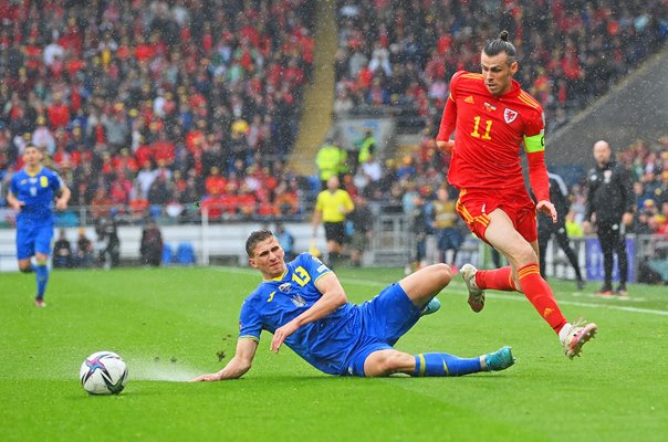 Gareth Bale Wales v Ukraine World Cup Qualifier Cardiff 2022