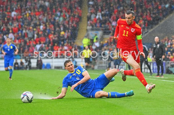 Gareth Bale Wales v Ukraine World Cup Qualifier Cardiff 2022