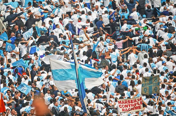 Marseille fans UEFA Europa League Final v Atletico Madrid Lyon 2018