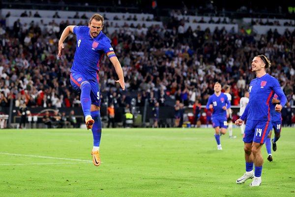 Harry Kane celebrates 50th England Goal Nations League 2022