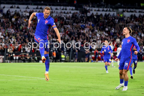 Harry Kane celebrates 50th England Goal Nations League 2022