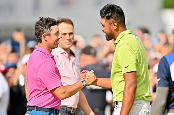 Tony Finau congratulates Rory McIlroy on Canadian Open win 2022