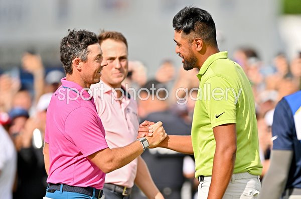 Tony Finau congratulates Rory McIlroy on Canadian Open win 2022