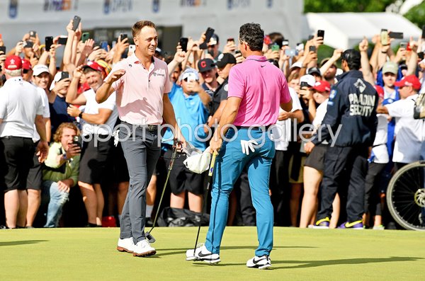 Justin Thomas congratulates Rory McIlroy on Canadian Open win 2022