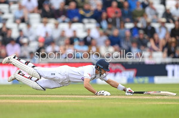 Joe Root England dives v New Zealand Trent Bridge Test 2022